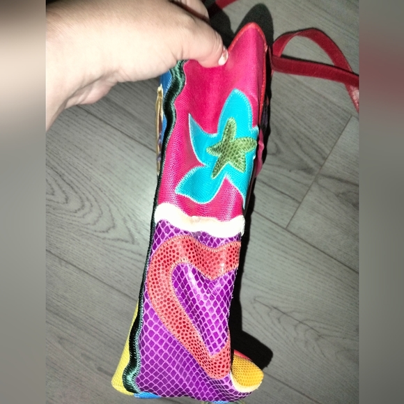 Very unique vintage piece bold Sharif Bag Excellent condition sealife/ocean 80s - Picture 7 of 8